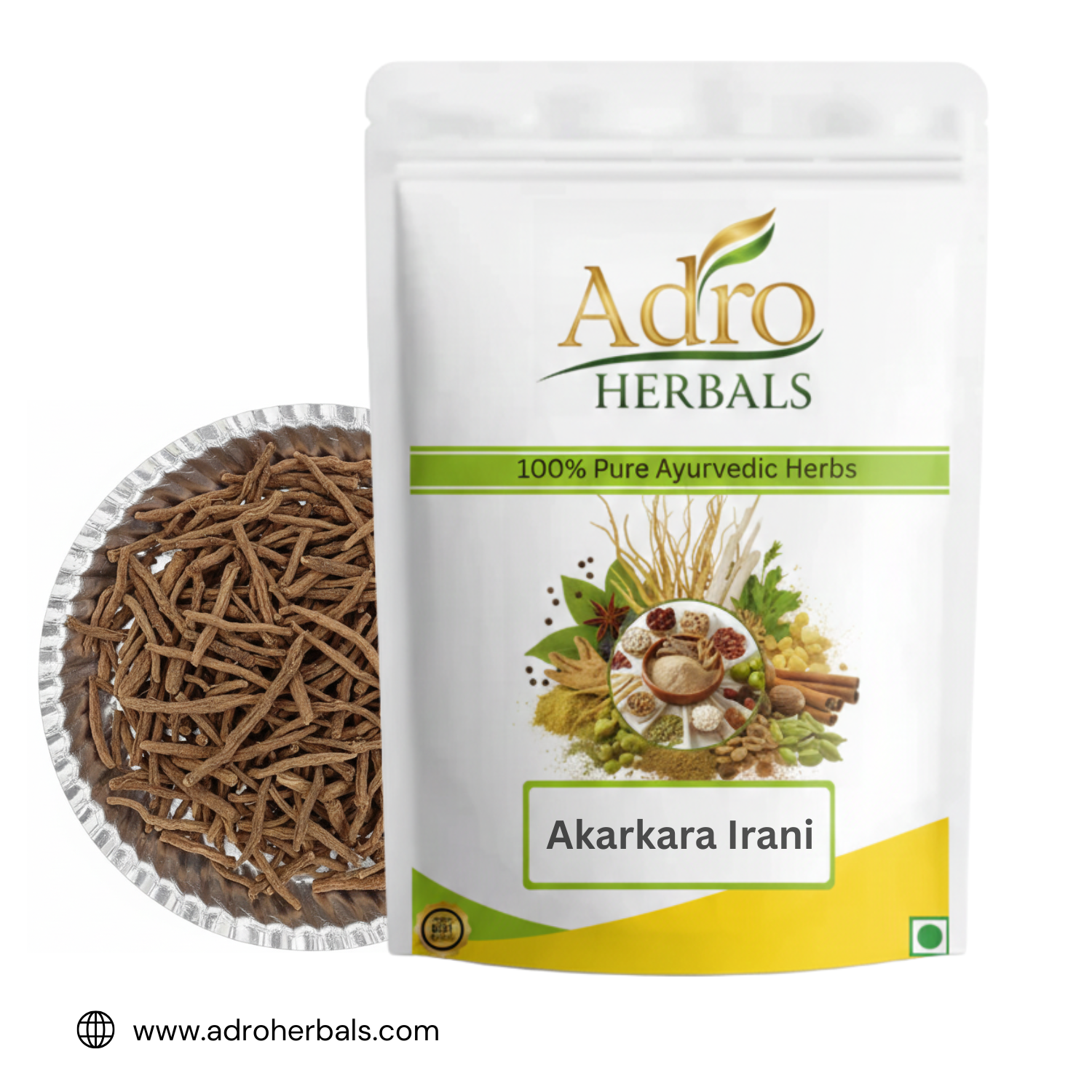 Akarkara (Irani) (Roots) - Akarkara Asli- Anacyclus Pyrethrum - Pellitory Roots by Adro Herbals