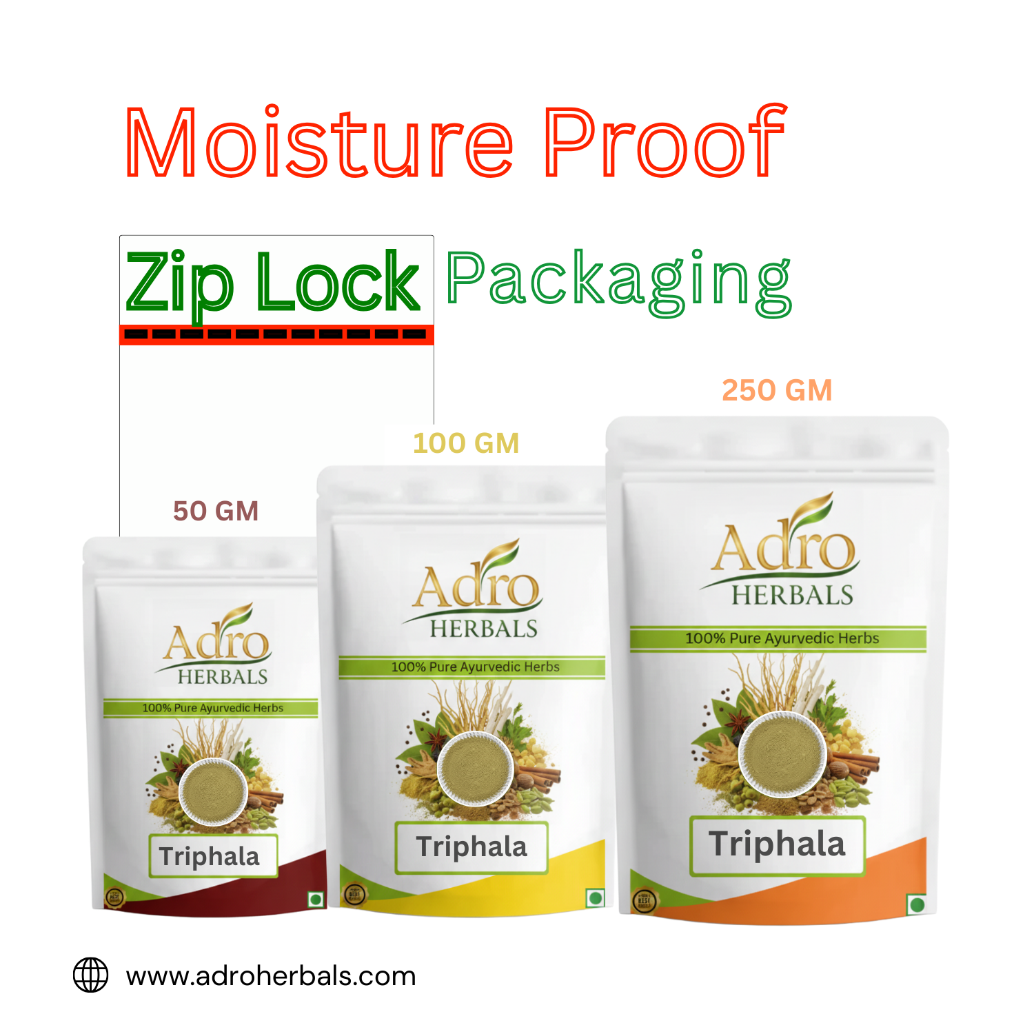 Triphala (Powder) - Trifala - Triphla - Trifla (Bibhitaki - Haritaki - Amla - 1:1:1 traditional ratio) Helps Relieve Constipation - Quick Acidity and Gas Relief - Enriched With Amla by Ardo Herbals